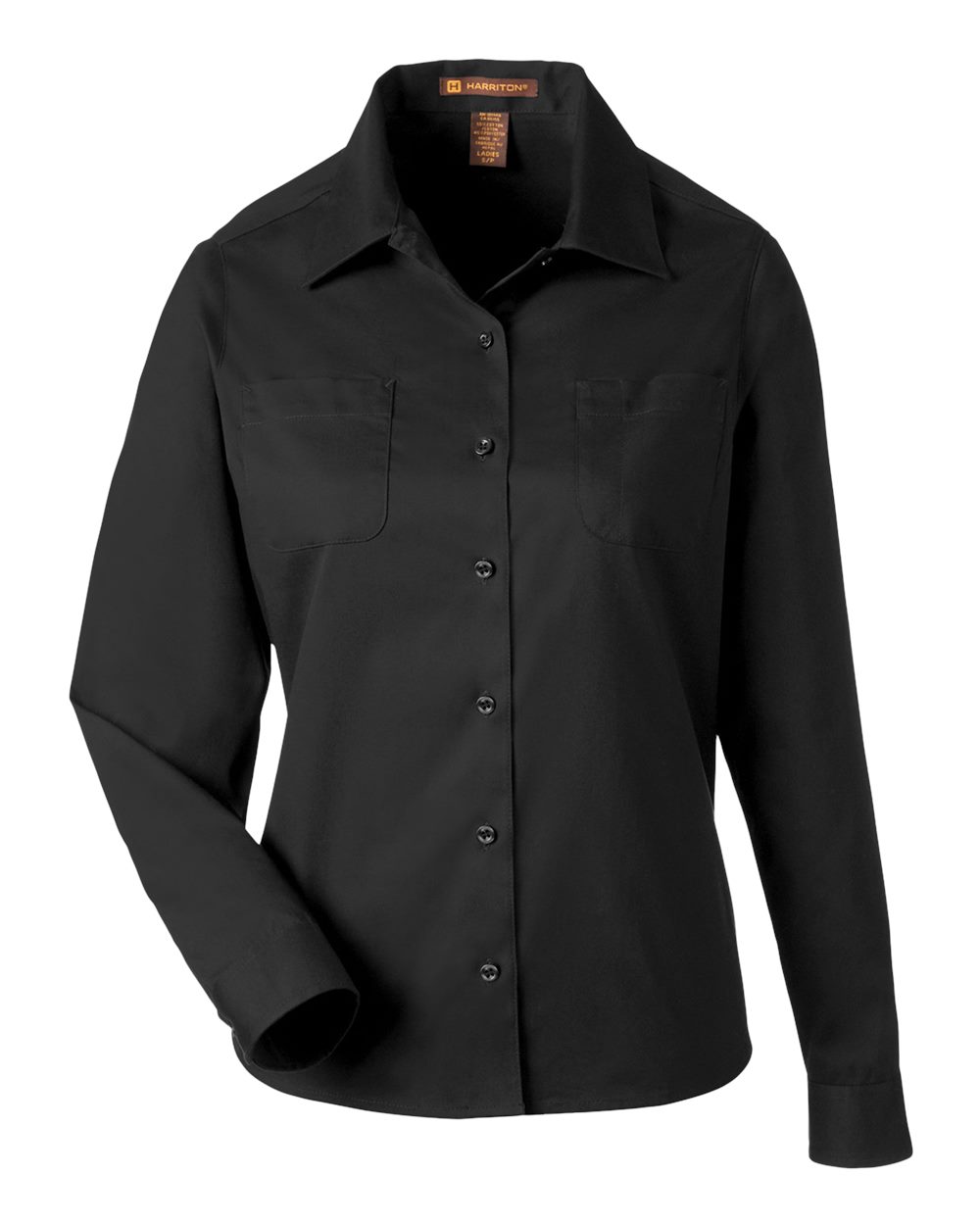 Harriton Ladies' Advantage IL Long-Sleeve Workshirt - Black