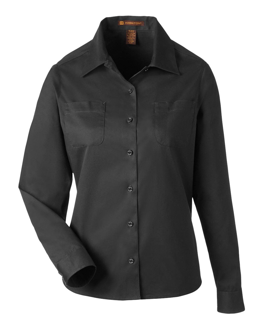 Harriton Ladies' Advantage IL Long-Sleeve Workshirt - Dark Charcoal