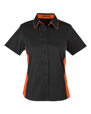 Harriton Ladies' Flash IL Colorblock Short Sleeve Shirt