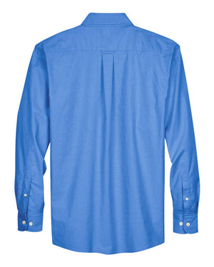 Harriton Men's Long-Sleeve Oxford with Stain-Release