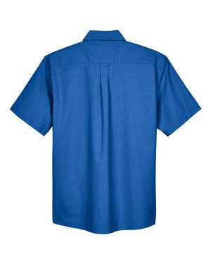 Harriton Men's Short-Sleeve Oxford with Stain-Release