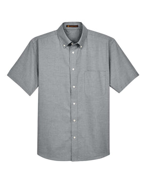 Harriton Men's Short-Sleeve Oxford with Stain-Release - Oxford Grey