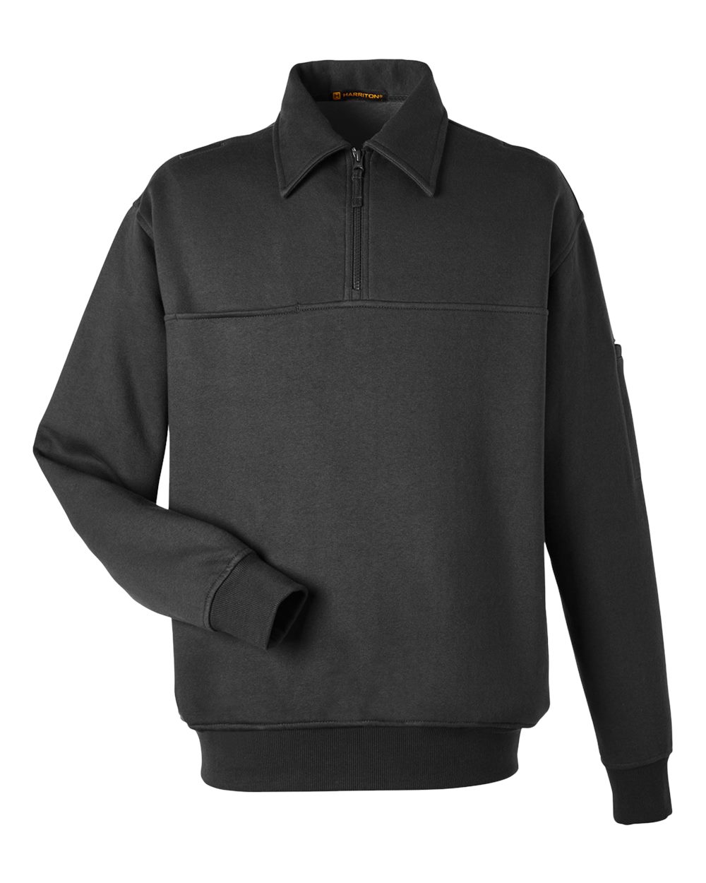 Harriton Men's ClimaBloc™ Heavyweight Tactical Quarter-Zip - Black
