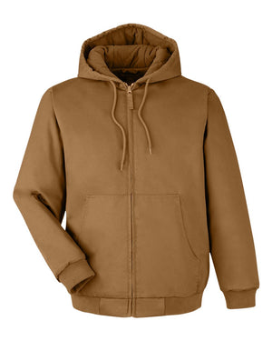 Harriton Men's Tall ClimaBloc® Heavyweight Hooded Full-Zip Jacket - Duck Brown