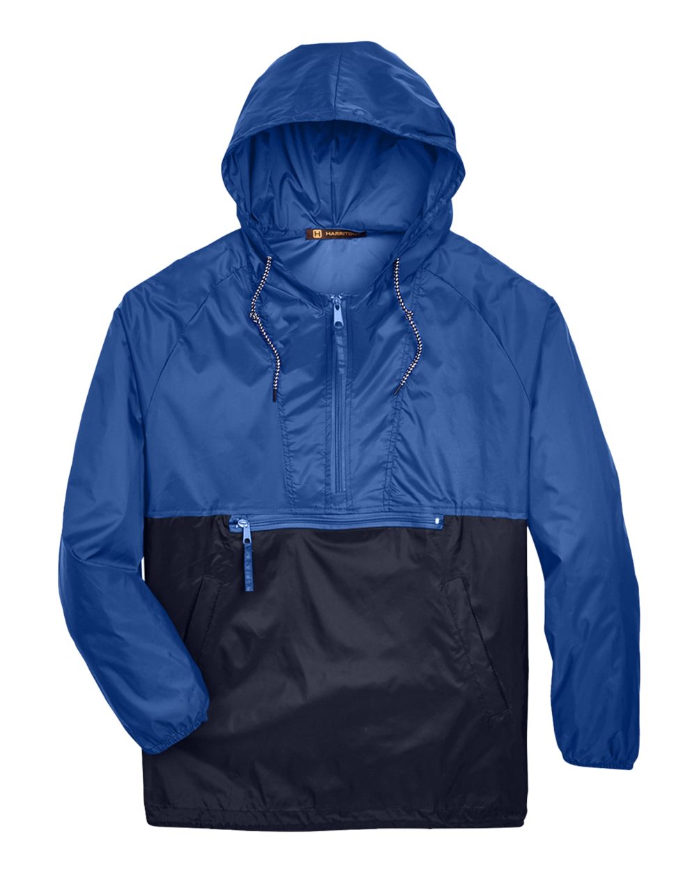 Harriton Adult Packable Nylon Jacket - Royal/ Navy