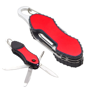 6-Function Multi-Tool with Carabiner - Red