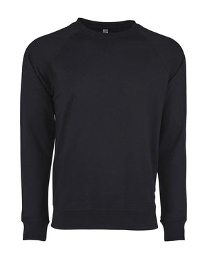 Next Level Apparel Unisex Laguna French Terry Raglan Sweatshirt - Black