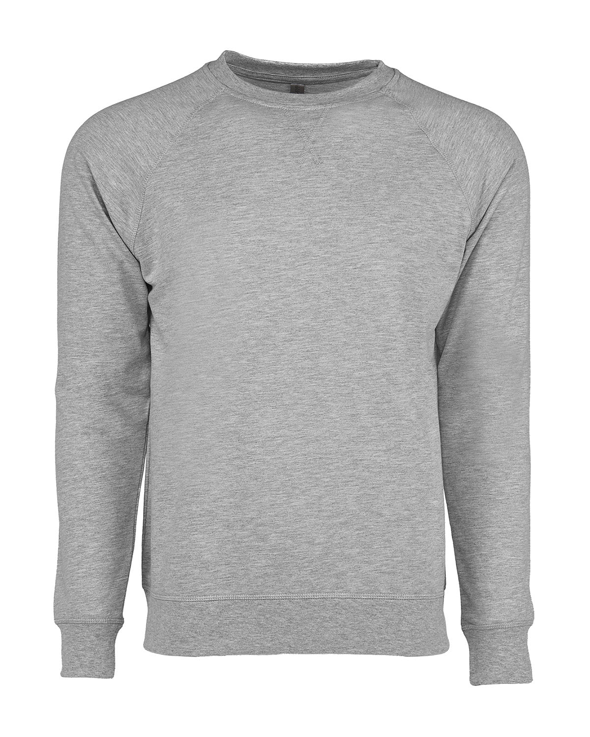 Next Level Apparel Unisex Laguna French Terry Raglan Sweatshirt - Heather Gray