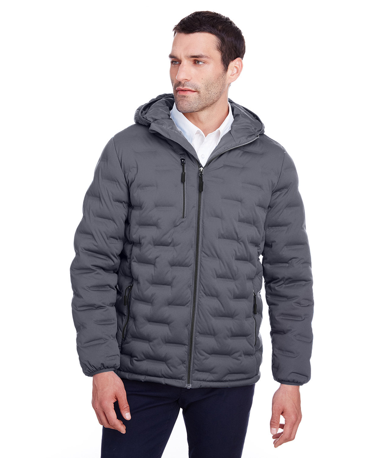 North End Men's Loft Puffer Jacket - Carbon/Black