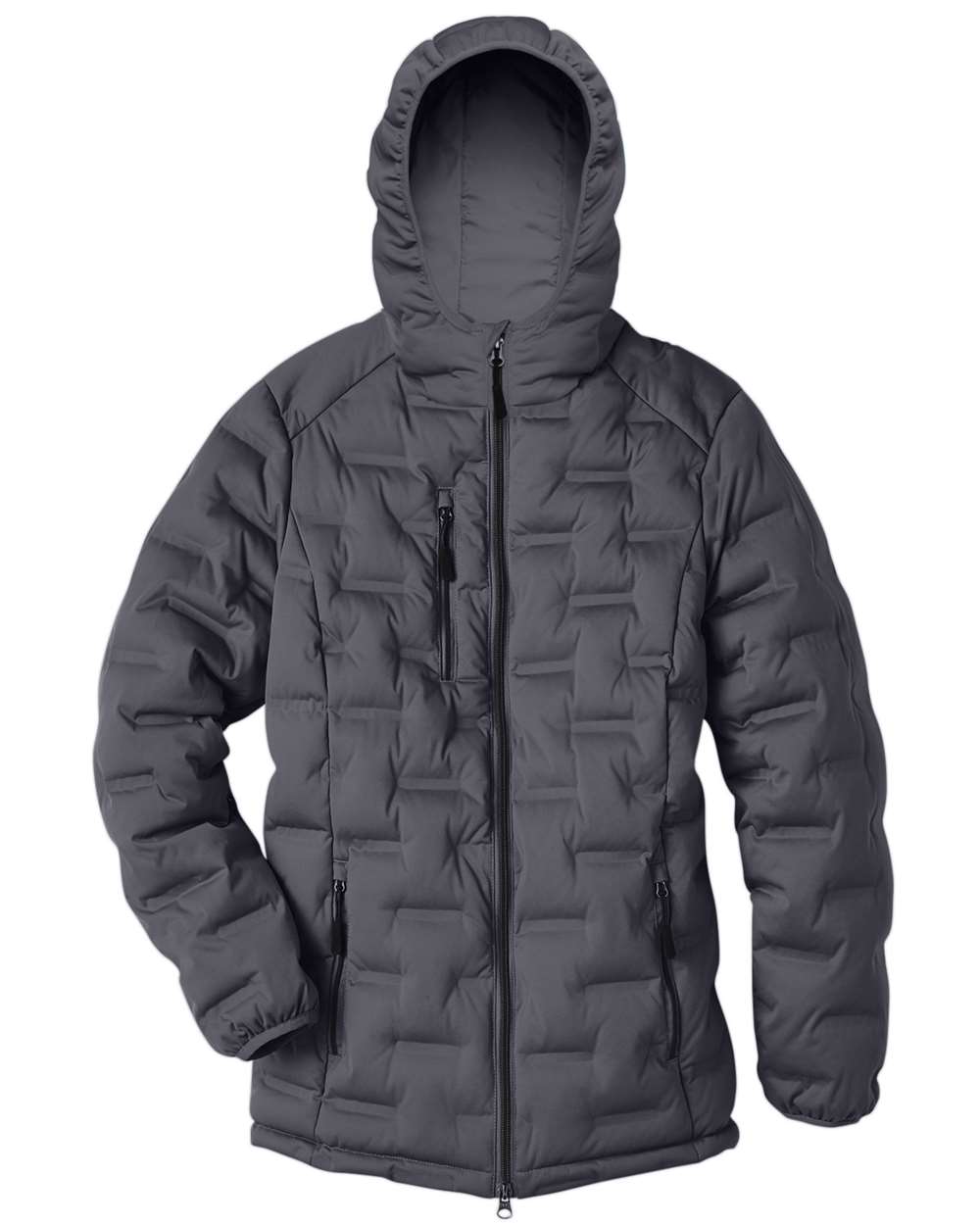 North End Ladies' Loft Puffer Jacket - Carbon/ Black