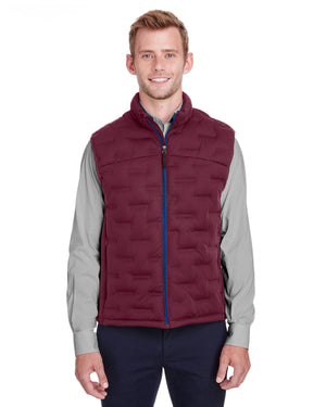 North End Men's Loft Pioneer Hybrid Vest - Burg