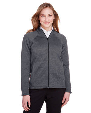 North End Ladies' Flux 2.0 Full-Zip Jacket - Carbon Hthr/Blk