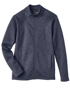 North End Ladies' Flux 2.0 Full-Zip Jacket - Classic Navy Heather/ Carbon