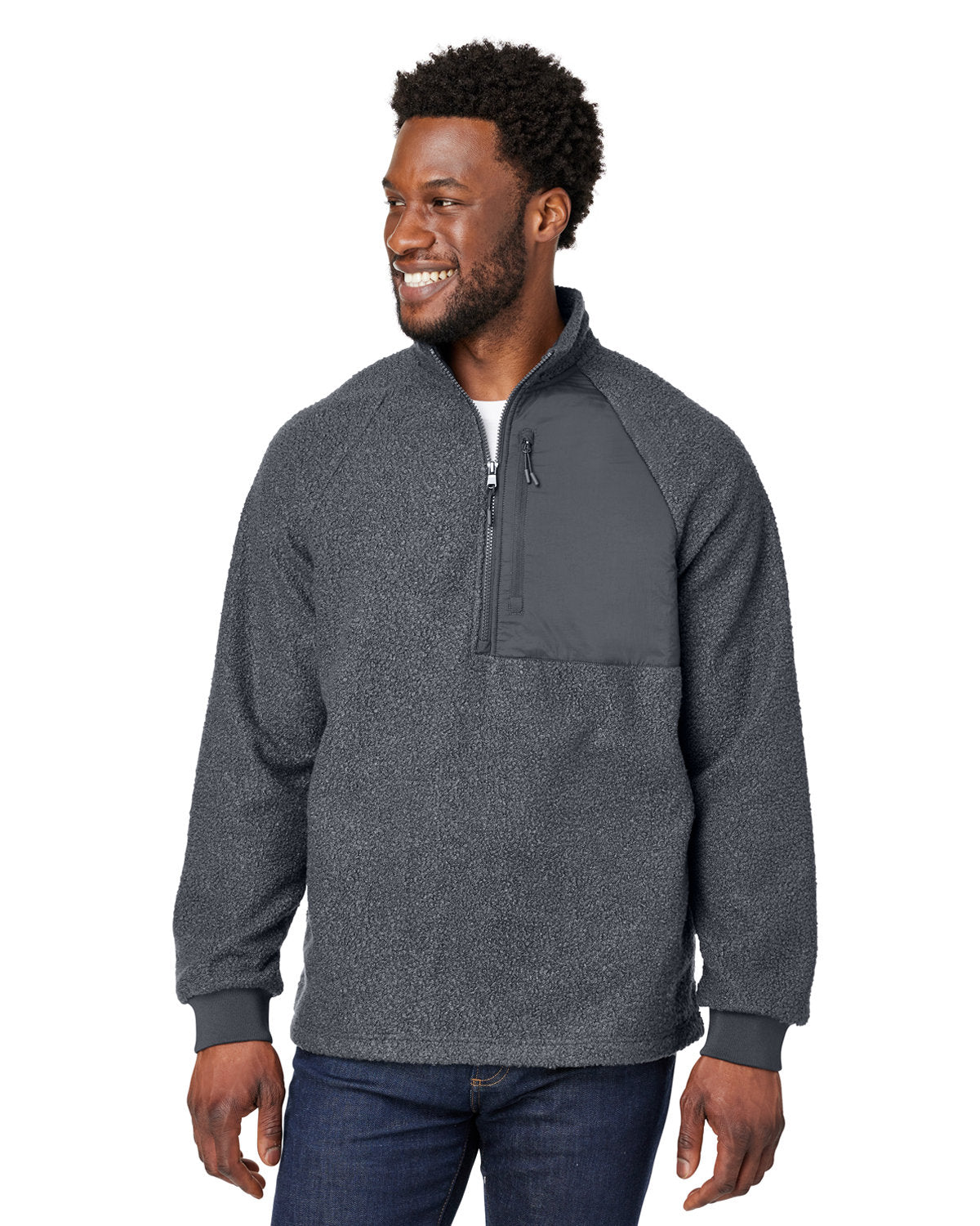 North End Men's Aura Sweater Fleece Quarter-Zip - Front