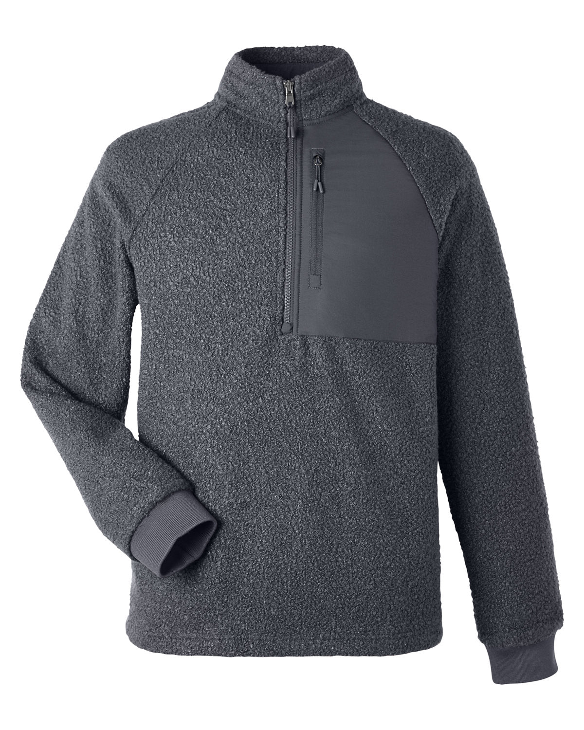 North End Men's Aura Sweater Fleece Quarter-Zip - Carbon