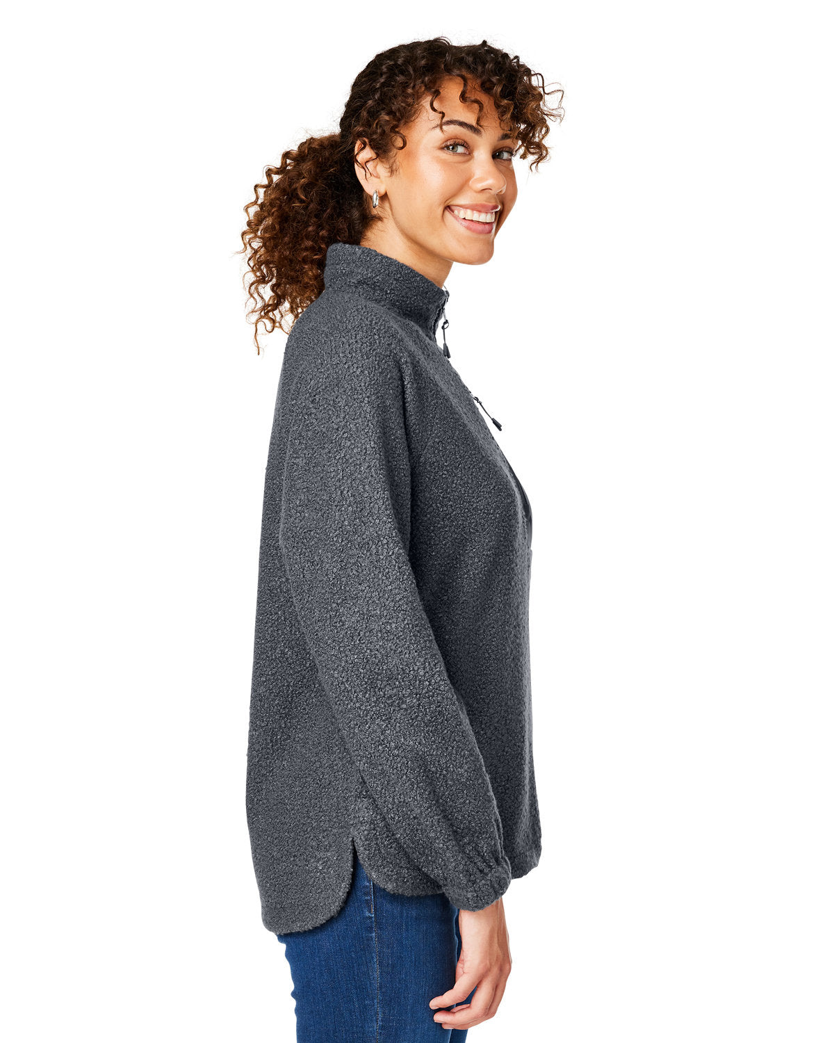 North End Ladies' Aura Sweater Fleece Quarter-Zip - Side