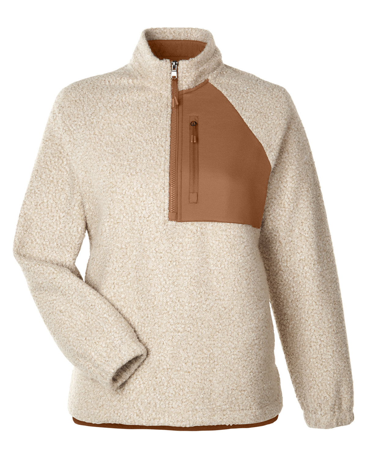 North End Ladies' Aura Sweater Fleece Quarter-Zip - Teak
