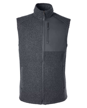 North End Men's Aura Sweater Fleece Vest - Carbon