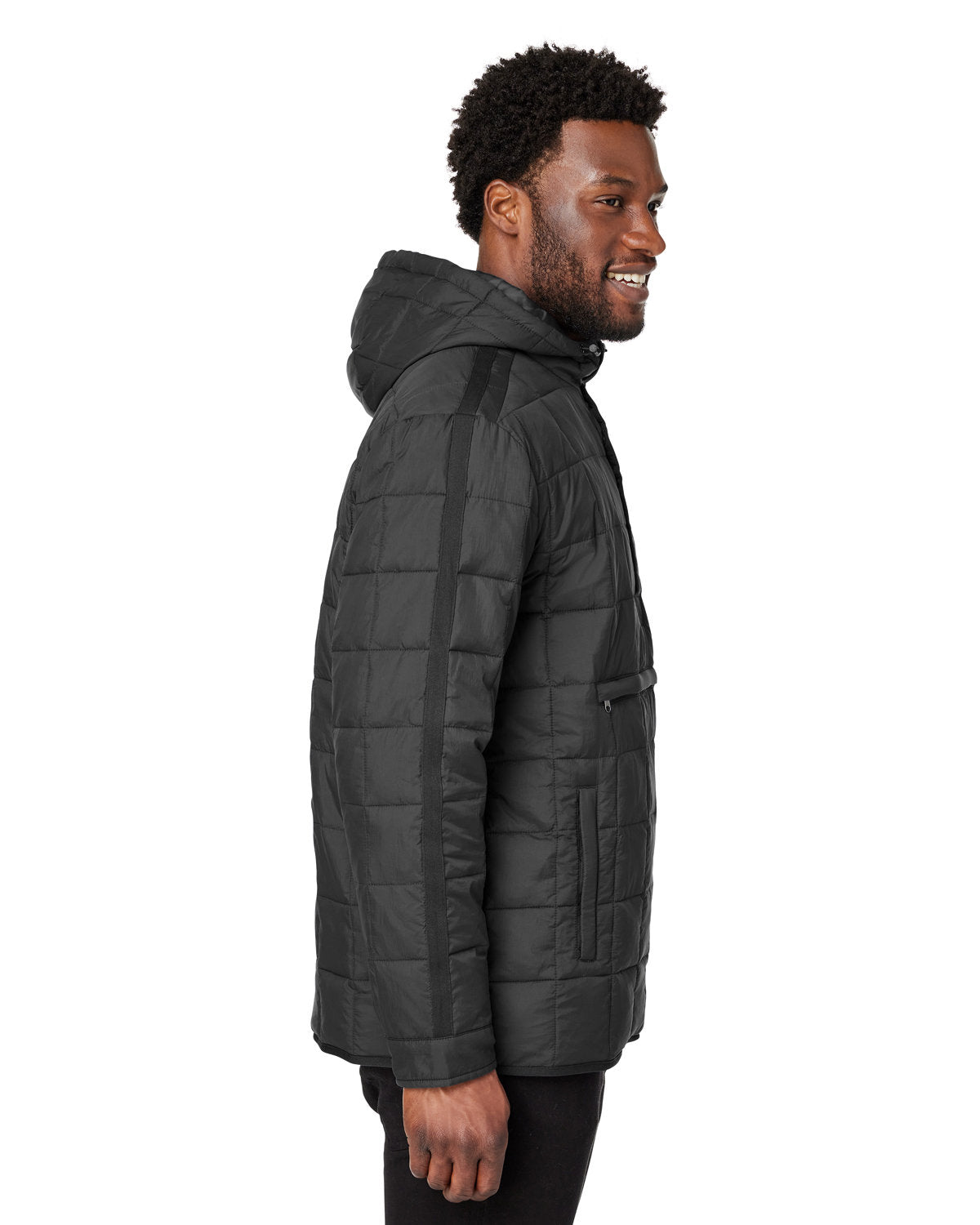 North End Unisex Aura Packable Anorak - Side
