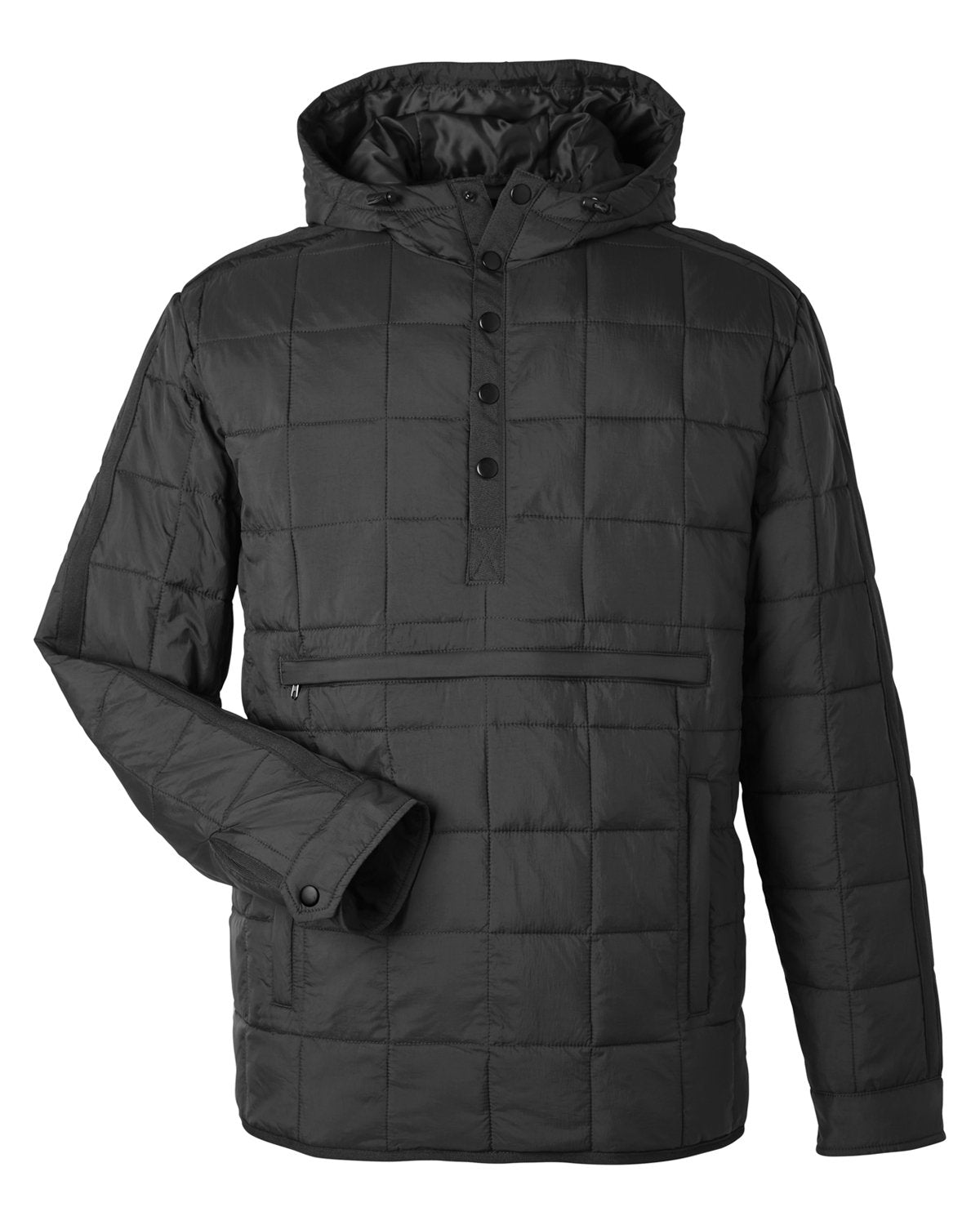 North End Unisex Aura Packable Anorak - Black