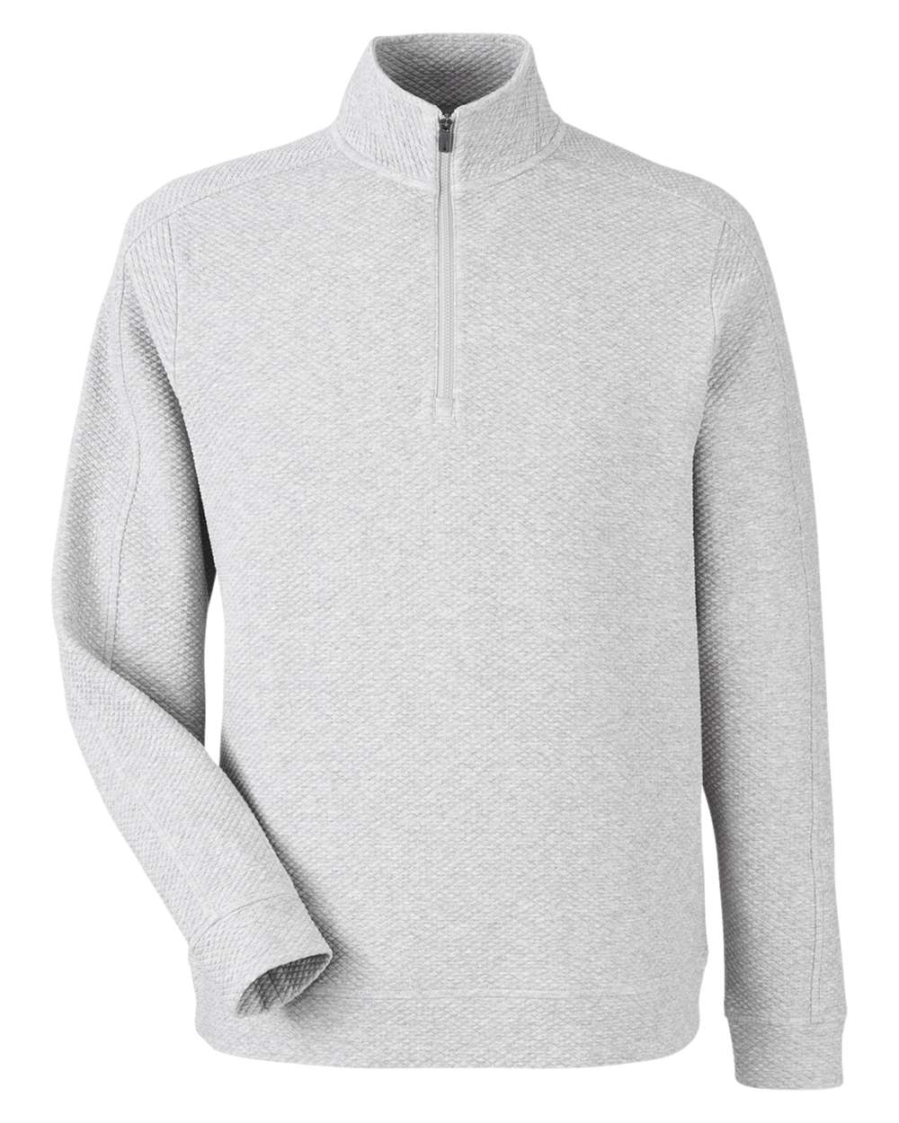 North End Men's Spirit Textured Quarter-Zip - Platinum Heather
