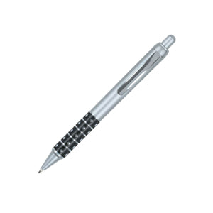 Nitro Plastic Click-Action Promotional Pen - Silver With Black