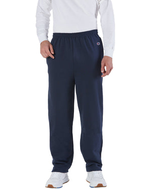 Champion Adult Powerblend® Open-Bottom Fleece Pant with Pockets - Navy