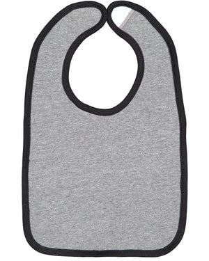 Rabbit Skins Infant Contrast Trim Bib - Front