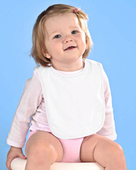 Rabbit Skins Infant Premium Jersey Bib - White