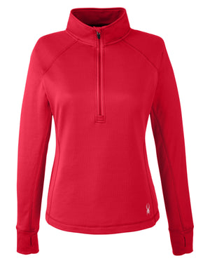 Spyder Ladies' Freestyle Half-Zip Pullover - Red