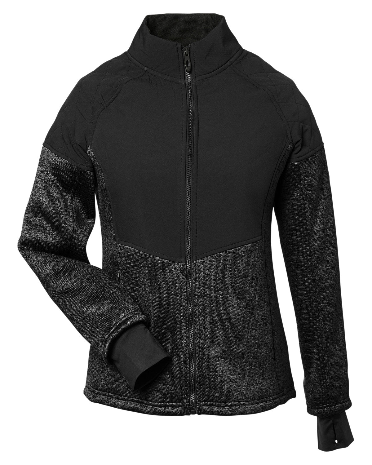 Spyder Ladies' Passage Sweater Jacket - Black Powdr/Blk