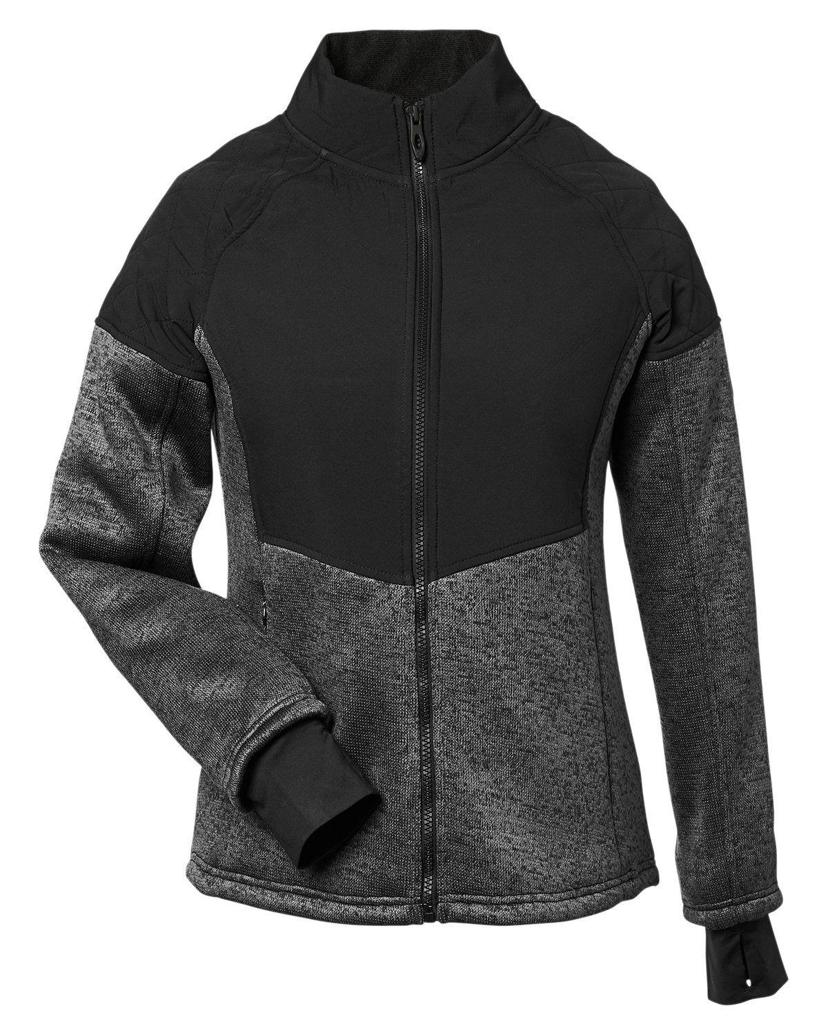 Spyder Ladies' Passage Sweater Jacket - Polar Powdr/Blk