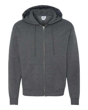Champion Adult Powerblend® Full-Zip Hooded Sweatshirt - Charcoal Heather