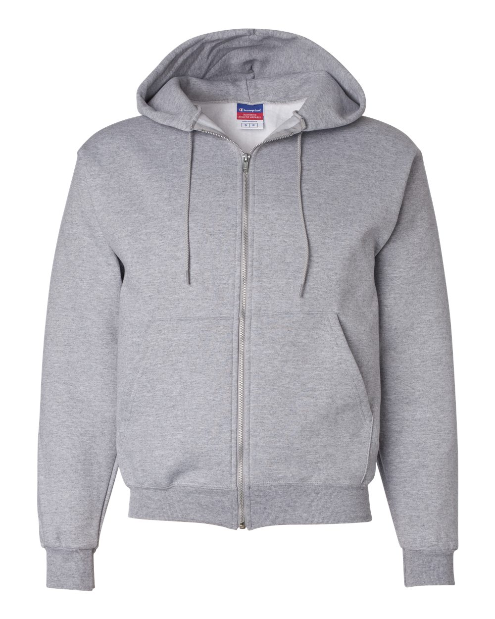 Champion Adult Powerblend® Full-Zip Hooded Sweatshirt - Light Steel