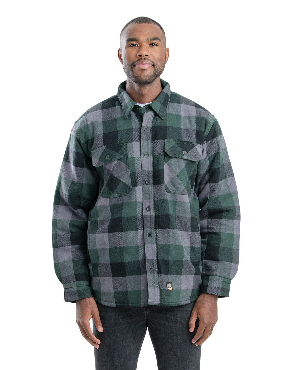 Berne Men's Timber Flannel Shirt Jacket - Front