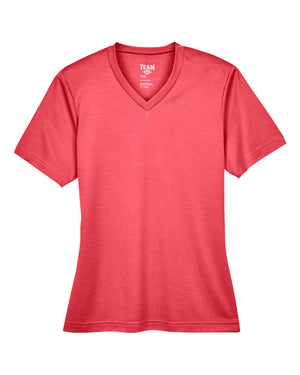 Team 365 Ladies' Sonic Heather Performance T-Shirt - Sport Red Heather