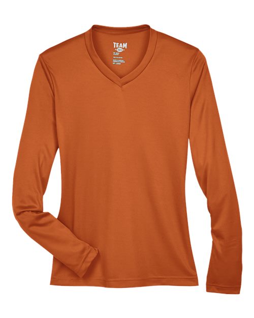 Team 365 Ladies' Zone Performance Long-Sleeve T-Shirt - Sport Burnt Orange