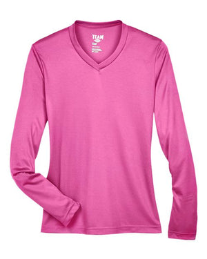 Team 365 Ladies' Zone Performance Long-Sleeve T-Shirt - Sport Charity Pink