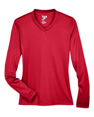 Team 365 Ladies' Zone Performance Long-Sleeve T-Shirt - Sport Red