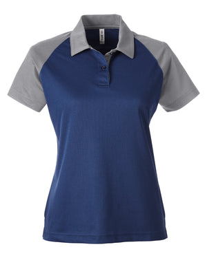 Team 365 Ladies' Command Snag-Protection Colorblock Polo - Sport Dark Navy Heather/ Sport Graphite