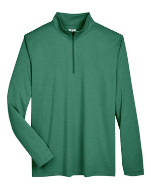 Team 365 Men's Zone Sonic Heather Performance Quarter-Zip - Sport Forest Heather