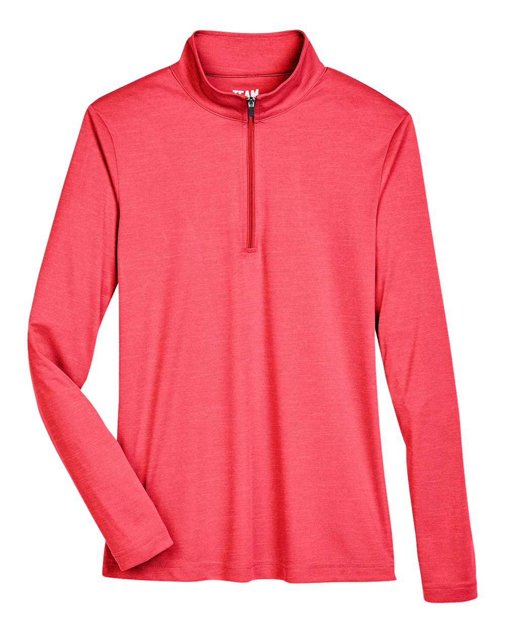 Team 365 Ladies' Zone Sonic Heather Performance Quarter-Zip - Sport Red Heather