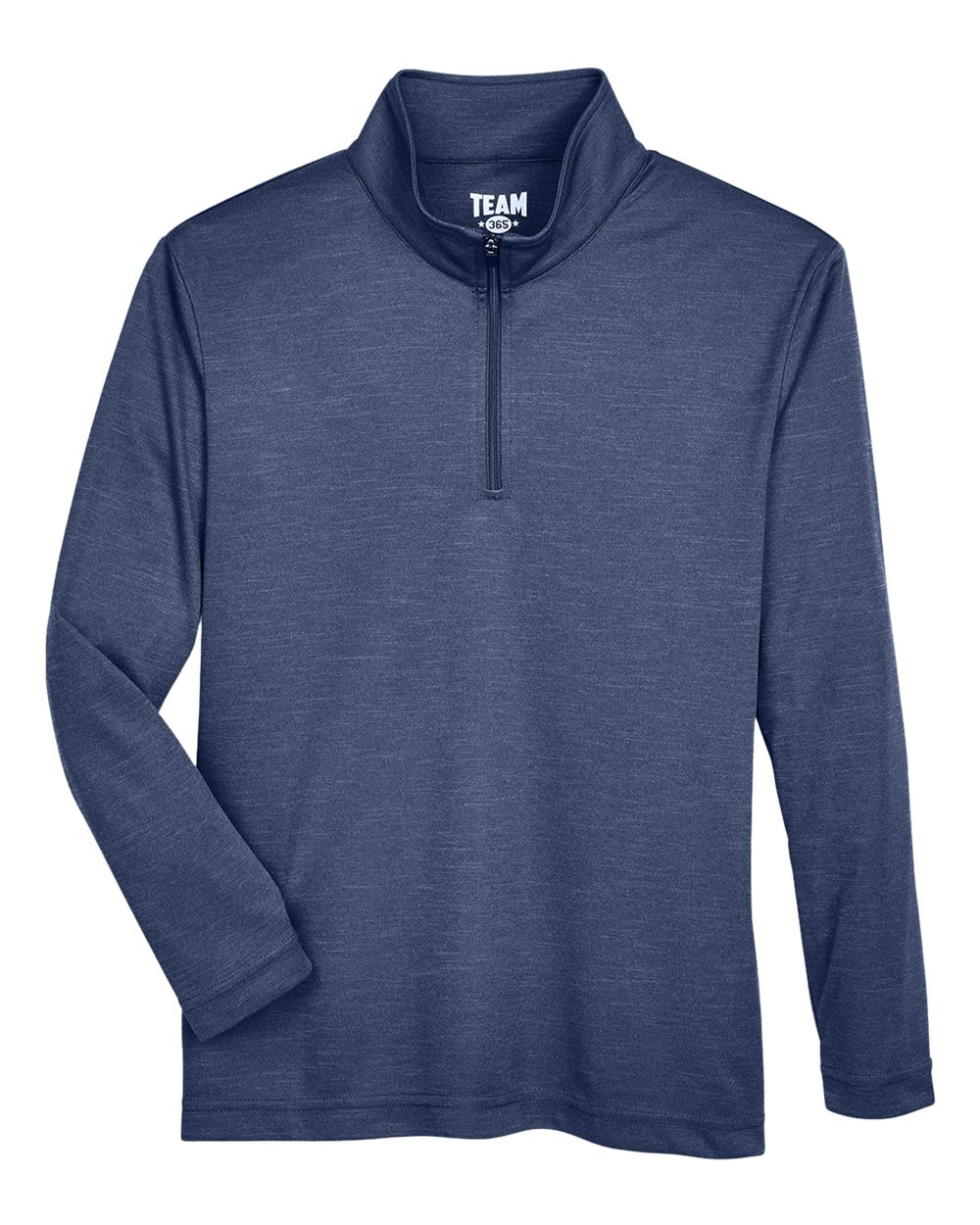 Team 365 Youth Zone Sonic Heather Performance Quarter-Zip - Sport Dark Navy Heather