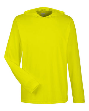 Team 365 Men's Zone Performance Hooded T-Shirt - Safety Yellow
