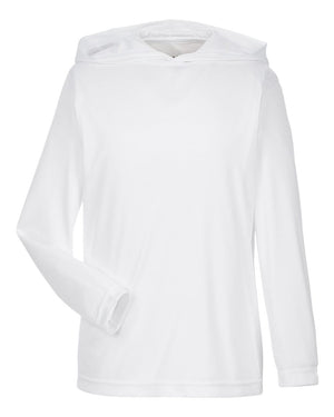 Team 365 Youth Zone Performance Hooded T-Shirt - White