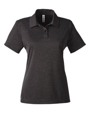 Team 365 Ladies' Zone Sonic Heather Performance Polo - Black Heather