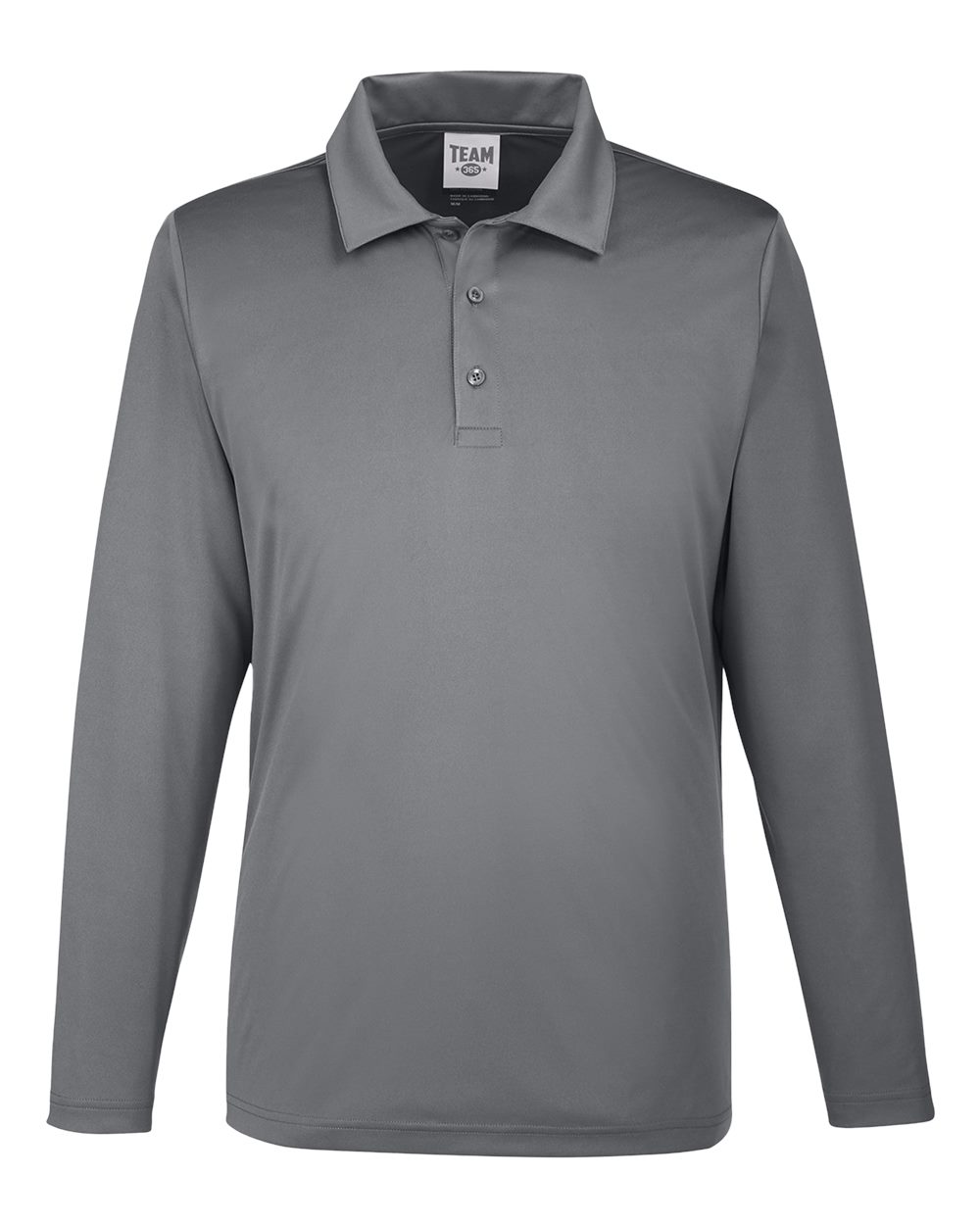 Team 365 Men's Zone Performance Long Sleeve Polo - Sport Graphite