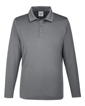 Team 365 Men's Zone Performance Long Sleeve Polo - Sport Graphite