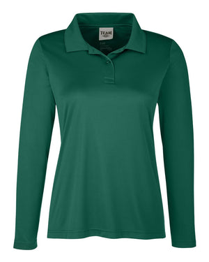Team 365 Ladies' Zone Performance Long Sleeve Polo - Sport Forest
