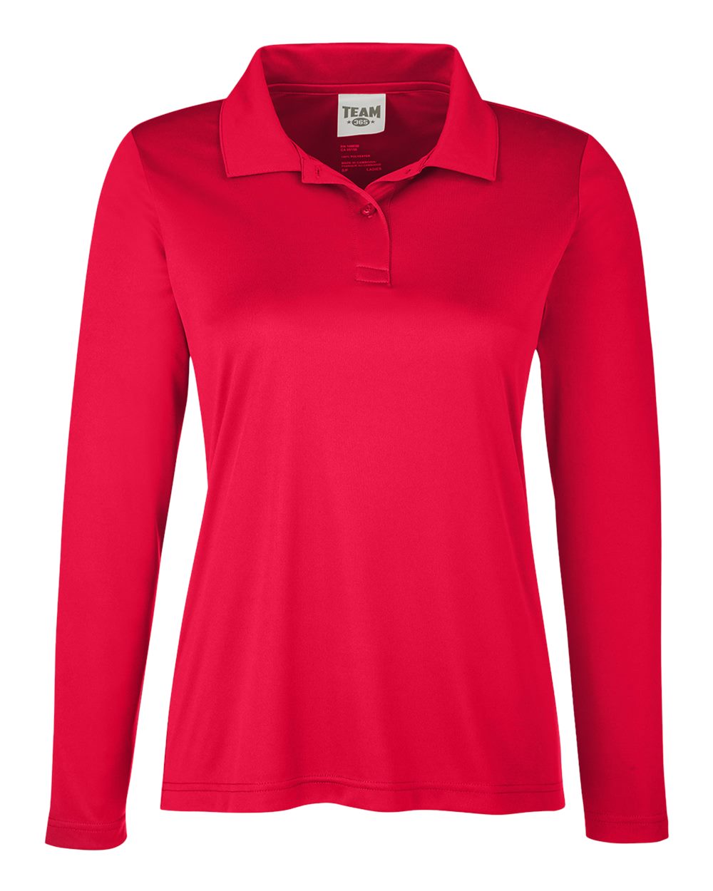 Team 365 Ladies' Zone Performance Long Sleeve Polo - Sport Red